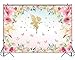 Funnytree 7X5ft Pink and Gold Floral Fairy Butterfly Party Backdrop Princess Flowers Girl Birthday Background Wonderland Tea Time Watercolor Baby Shower Decorations Photo Studio for Photography