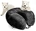 Enzo Travel Neck Pillow - Memory Foam Cooling Gel Technology and Washable Cover Packed in Small Bag for Air, Bus and Car Travels (Castlerock Grey)