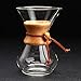 Pour Over Coffee Maker | Classic Hand Drip Brewer for Paper Filter | Hand Crafted Strong Borosilicate Glass with Lid, Easy Clean and Better Coffee
