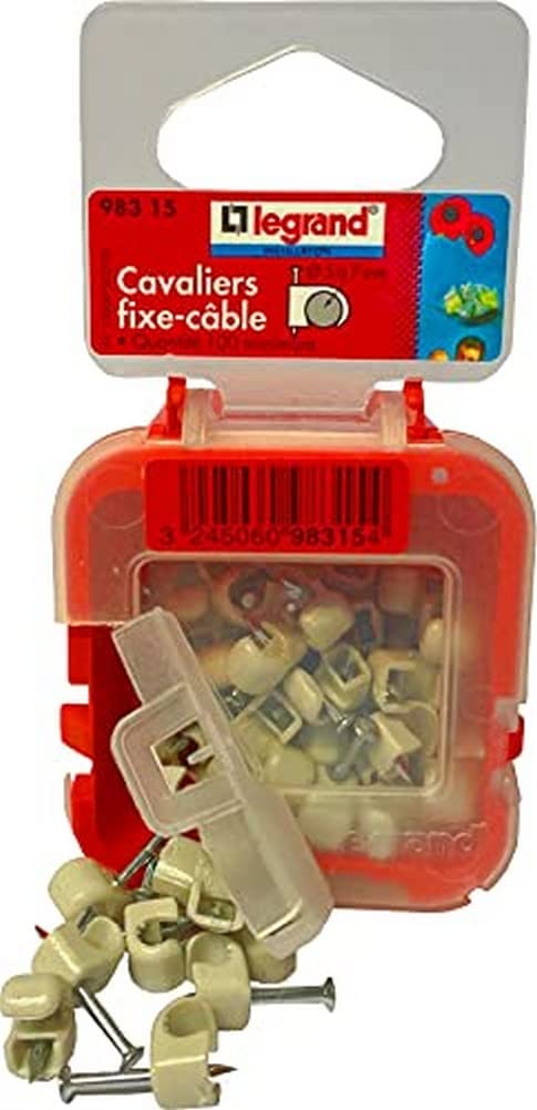 Legrand LEG98315 Flexible Cable Clips Versatile Pack of 100 Diameter 57 mm Grey