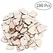 Pixnor Wood Hearts, Unfinished Wood Heart Cutout Heart Slices for Wedding DIY Crafts, Pack of 100, 20mm