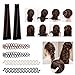 20 Pack Hair Bun Maker Tool Set, 4 French Centipede Braiders + 12 Topsy Tail Hair Braid + 4 Snap Bun Makers