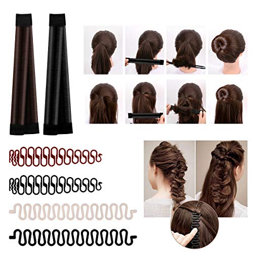 20 Pack Hair Bun Maker Tool Set 4 French Centipede Braiders