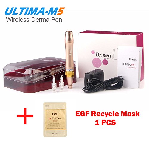 Miss Ammy Gold Wireless Electric Auto Ultima M5 Dr.Pen Skin Therapy System with 1PC EGF Repair Face 