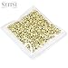 Neitsi 5mm Silicone Lined Micro Rings Links Beads Linkies for I Bonded Tipped Hair Extensions (500pcs, Blonde)