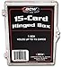 5 BCW Brand 15 Trading Card Capacity Hinged Box / Holder / Case - BCW-HB15- Protect Your Valuable Sports and Gaming Cards!