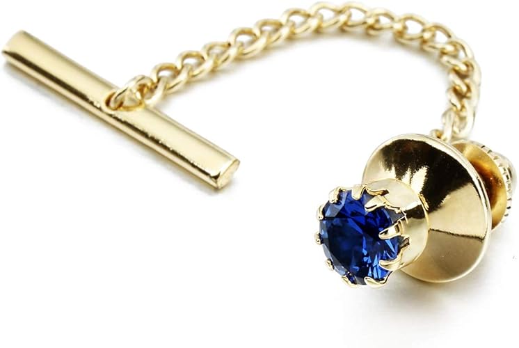 Amazon タイタックメンズ結婚式人気 ゴールデンクリスタルネクタイピンおしゃれタイタックプレゼントアクセサリー スーツ ジュエリー 通販