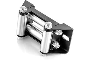 UEYGHEP Winch Roller Fairlead Cable Lead Guide Cable Lead with Installing Bolt Centers Compatible with ATV WINCHES UTV Access
