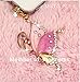 IP79b Cute New Design Pink Bling Bling Butterfly Cell Phone Charm Dust Proof Plug