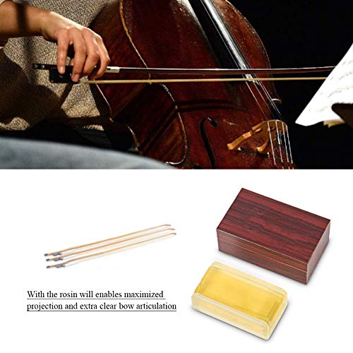 image for 4 Pairs Violin Rosin Natural Low Dust for Viola and Rosin Cello, Saris