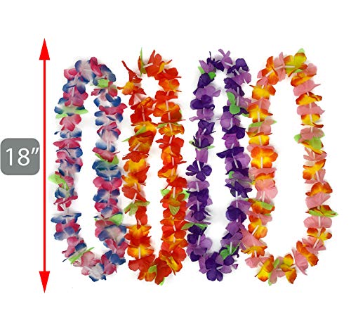 50 Piece Hawaiian Leis - Tropical Flower Leis for Luau Party