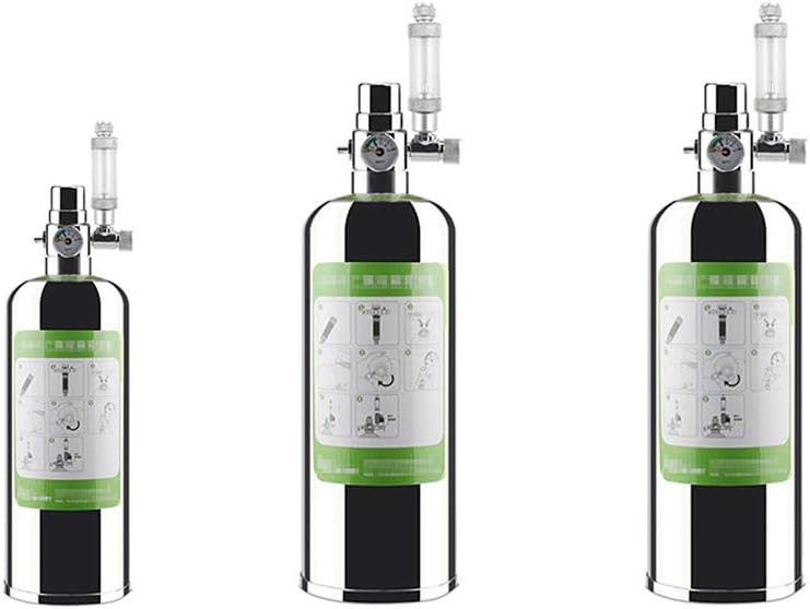 Weehey 1L Aquarium CO2 Generator System Kit CO2 Stainless Steel Cylinder Generator System Carbon Dioxide Reactor Kit for Plants Aquarium