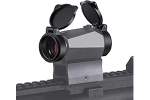 KEMIFON Flip-up Red Dot Lens Cover Black Protection Caps for Sig Sauer Romeo5 (Not fit Romeo5 Gen II) & Optics Sight with 28mm Diameter Ocular/Objective Lips