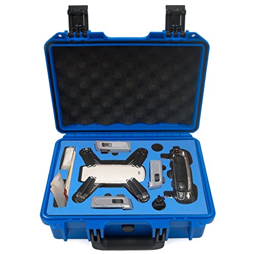 Cheerwing Waterproof Hard Carrying Case for Dji Spark Drone and Accessories Blue