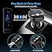 Bluetooth FM Transmitter for Car, Clydek V5.0 Bluetooth Car Adapter Wireless Radio Adapter with Hands-Free Call, Dual USB & QC3.0 Fast Charge, MP3 Music Player Support USB Drive & TF Card