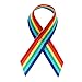 USA Made Rainbow Fabric Awareness Ribbons - Bag of 250 Fabric Ribbons w/Safety Pins (Many Colors Available)