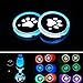 BukNikis LED Car Cup Holder Mats Pads Dog Paw RGB LED Lights Car Drink Coaster Accessories Interior Decoration Atmosphere Light - Universal (Pack of 2)