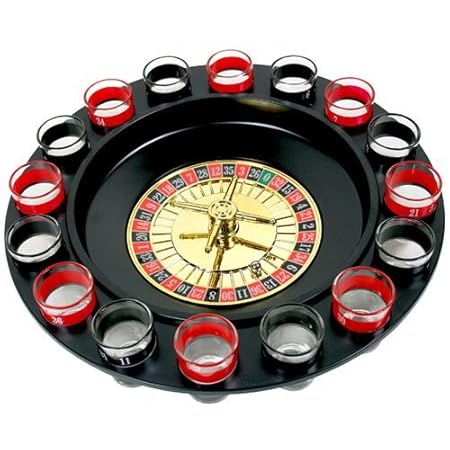 Smartcraft Drinking Roulette, Drinking Game Set (2 Balls and 16 Glasses) Casino Style Drinking