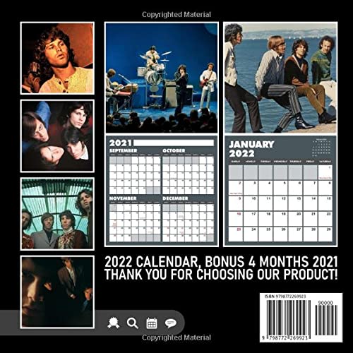 The Doors Calendar 2022: January 2022 - December 2022 Official Squared  Monthly Calendar, 12 Months | Bonus 4 Months 2021| Kalendar Calendario  Calendrier: Oriana, Oriana: 9798772269923: Amazon.com: Books