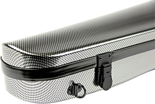 Bam High Tech Contoured Violin Case Silver Carbon