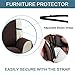 Pet Friendly Plush Reversible Furniture Sofa Protector with Elastic Straps Features to Prevent Stains/Protect from Pets, Spills, Wear and Tear (Sofa Cover: Brown/Beige)-75'' x 110''