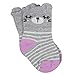 Gerber Baby 8-Pair Wiggle Proof Sock, Animal Face Girl, 0-6 Months