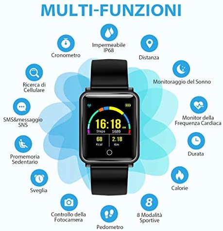 Smartwatch Impermeable IP68, Mesa de Smart Watch Reloj Fitness ...