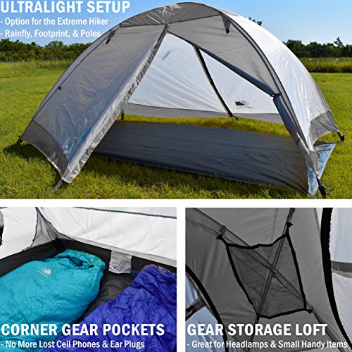 2 Person Backpacking Tent with Footprint Lightweight Yosemite Two Man