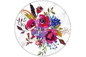 Mousepad Non-Slip Rubber Base Small Mouse pad with Stitched Edge,Gaming Round Mouse Pads for Computers Laptop (Pretty Bright 