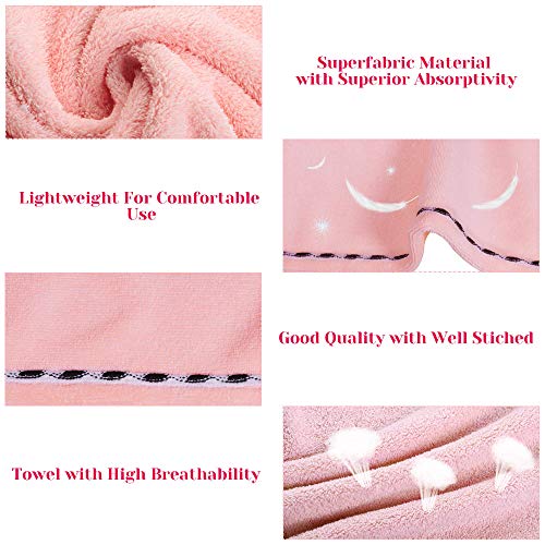 image for Anezus 4 Pack Hair Towel Wrap Microfiber Hair Turban Bath Shower Dryin