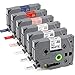 Replace P-Touch TZ Satin Ribbon Tape TZe R231 R234 RE34 RN34 RW34 1/2 inch Label Tapes Compatible with Brother P-Touch PTD600 PT-H110 PT-D210 PTD400, 12mm (0.47 Inch) x 13.1 Feet (4m) Roll, 6-Pack