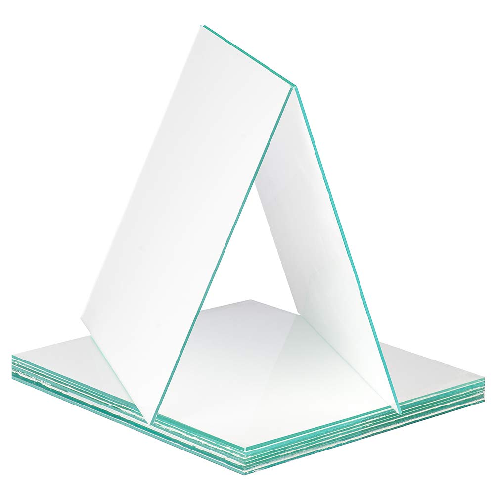 StonyLab Glass Backed TLC Classical Silica Gel Plate, 20 x 20 cm Thin Layer Chromatography Analytical Plate with Silica Gel, Pack of 10