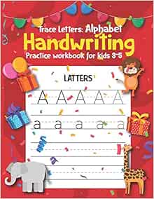 Trace Letters: Alphabet Handwriting Practice workbook for kids 3-5: Red