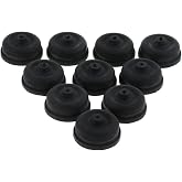 6Pcs Black Aquarium Diaphragm Air Pump Accessories EPDM Rubber Oxygen Pump Replacement Parts for Aquariumss Fishing Oxygen Pump Aquarium Diaphragm Silicone Cup Parts Reolacements Air Pump Accessories