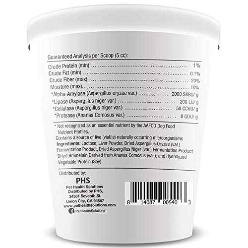 PHS SynerG Digestive Enzymes Supplement for Dogs and Cats Enzymes