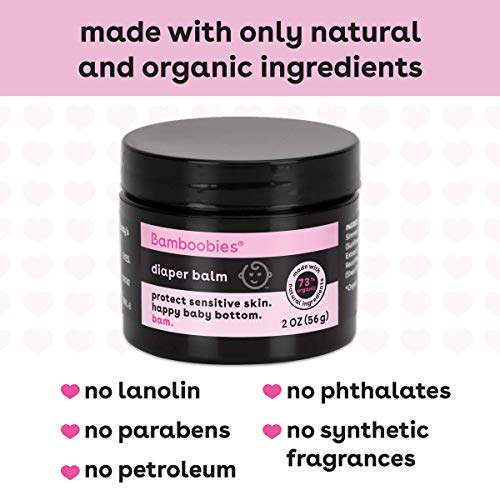 Bamboobies Organic Diaper Rash Cream, 2 Oz, No Lanolin, Parabens