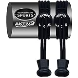 AKTIVX SPORTS LACES - No Tie Elastic Shoelaces that Lock, Replacement Running Shoe Laces for Men, Women,Adults, Seniors & Kids Sneakers, Cleats, Boots (Black Solid)
