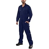 Kolossus Coveralls for Men Long Sleeve Jumpsuit - Blended - Adjustable Cuff - Utility Pockets