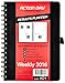 Action Day Planner 2016, Jan-Dec Calendar - Daily Weekly Yearly Organizer & Goal Journal (6x8 / Black/Spiral)