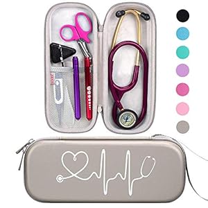 BOVKE Travel Carrying Case Compatible with 3M Littmann Classic III, Lightweight II S.E, MDF Acoustica Deluxe…