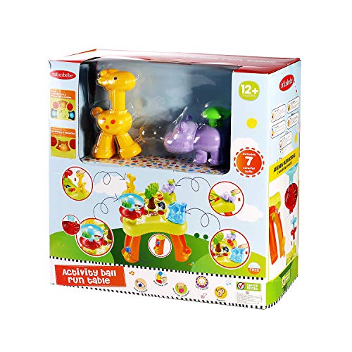 infunbebe Activity Ball Run Table Learning and Activity Table for Toddlers, Early Development Multiplayer Learning Table with Ball Drop Toys and Game Mode - Thumbnail 6