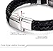 Besteel Punk Rock Charms Braided Leather Bracelet for Men Stainless Steel Clasp Wrist Bracelet 7.5-9.1 inches