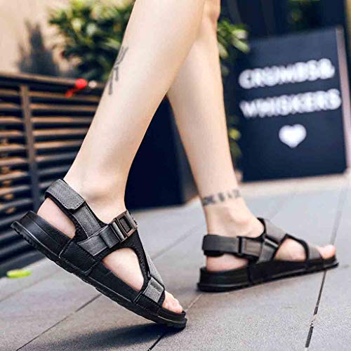 Forthery Men Sports Sandals Athletic Outdoor Fisherman Hiking Walking Flip Flops Beach Shoes(Grey,US 8.5 / CN 42) 2020