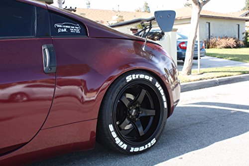 Tire Stickers - Create Your Own Custom Tire Lettering Add-On Accessory - DIY/Easy/Glue & 2oz Touch-Up Cleaner - Custom Sizing/Yellow (Pack of 8)