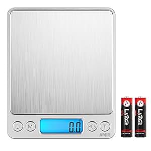 Amazon.com: AMIR Digital Kitchen Scale, 3000g 0.01oz/0.1g Pocket