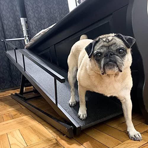DoggoRamps Dog Ramp for Beds Solid Hardwood with 5 Finish Options