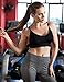 Women's Black Seamless Comfort Criss Cross Sports Bra Strappy Wirefree Cami Bralette M