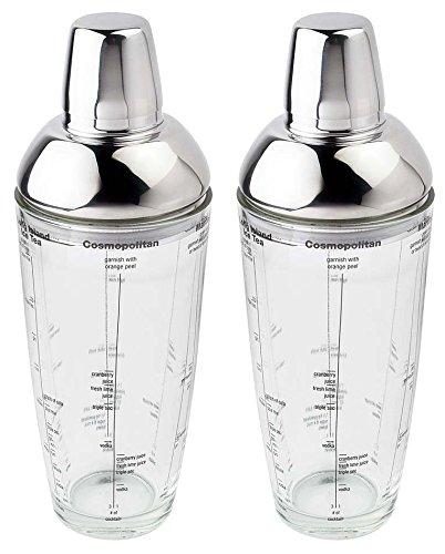 Visol mystic glass and stainless steel cocktail shaker …