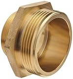 Moon 358-2062521 Cast Brass Fire Hose Hydrant Adapter, Hex, 2 1/2 NST Male x 2 NPT Male