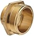 Moon 358-2062521 Cast Brass Fire Hose Hydrant Adapter, Hex, 2 1/2 NST Male x 2 NPT Male